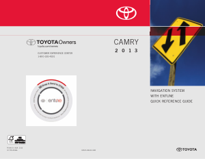 2013 Toyota Camry HV Navigation and Multimedia System Owners Manual